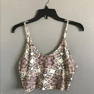 Charlotte Russe caged back crop top